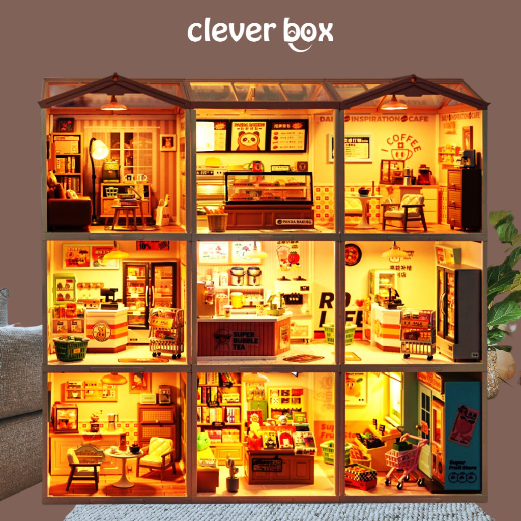 Mô hình nhà búp bê tự làm Robotime bằng nhựa ABS. Rolife Super Creator Plastic DIY Miniature House