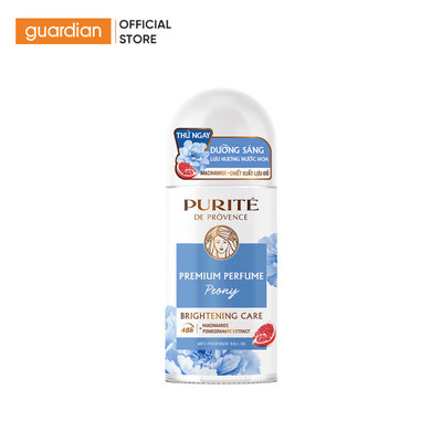 Lăn Khử Mùi Purite Làm Mịn Và Trắng Da Hương Mẫu Đơn 50ml