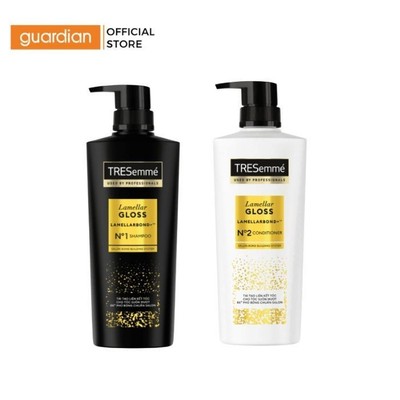 Combo Dầu Gội Phủ Bóng TRESemmé Lamellar Gloss LamellarBond 480G & Dầu Xả TRESemmé Lamellar Gloss LamellarBond 480G