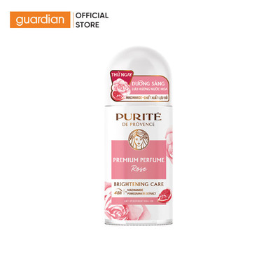 Lăn Khử Mùi Purite Hỗ Trợ Sáng Da Hương Hoa Hồng 50ml