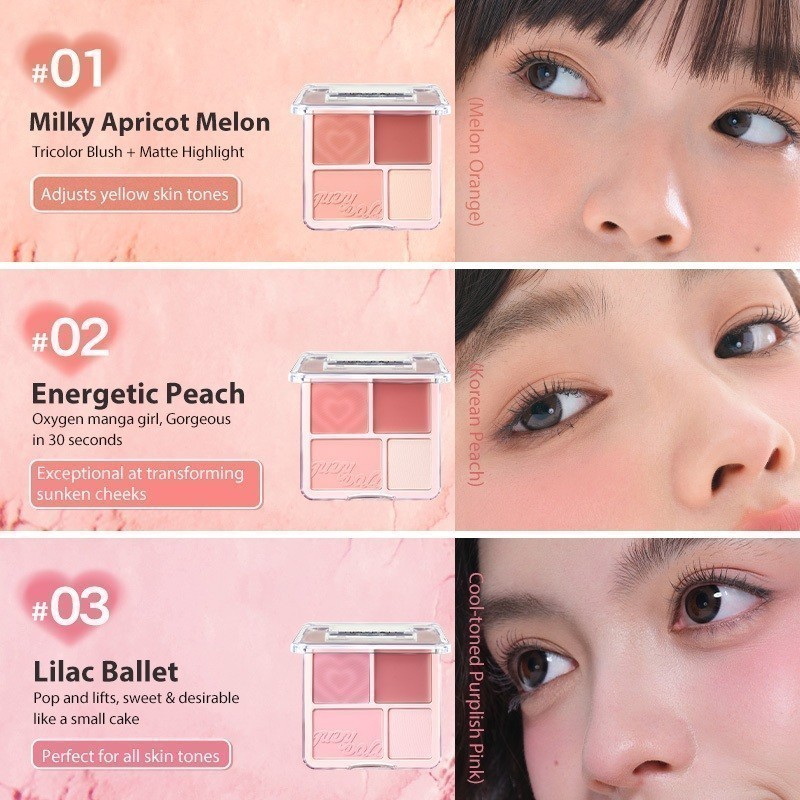 Bảng Phấn Tạo Khối Bắt Sáng 4 Ô JUDYDOLL Highlight & Contour Palette +  Bảng Má Hồng & Bắt Sáng 4 Ô JUDYDOLL Highlight & Blush Palette 9g | BigBuy360 - bigbuy360.vn