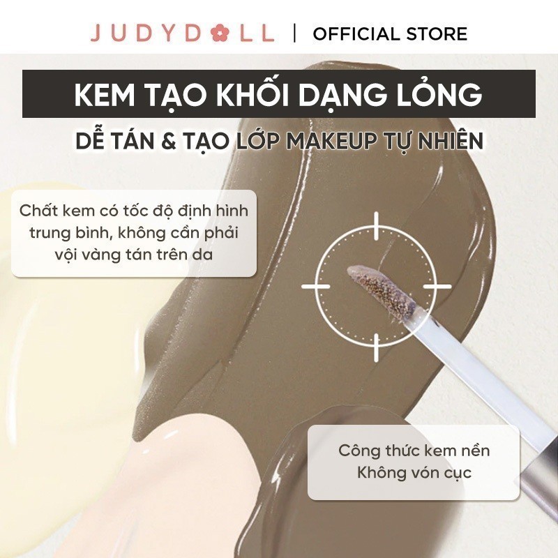Kem Bắt Sáng & Tạo Khối 2 Đầu JUDYDOLL Liquid Highlighter & Contour Duo Lâu Trôi Dễ Tán Không vón cục Khối kem Triệt sắc 4,8g | BigBuy360 - bigbuy360.vn
