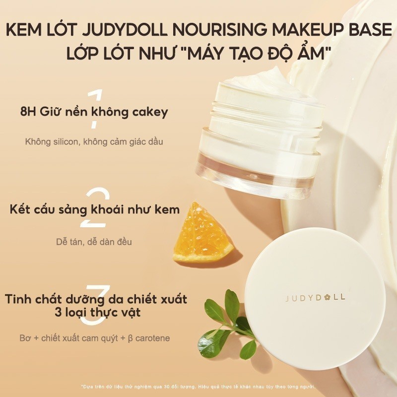 Kem Lót Dưỡng Ẩm JUDYDOLL Nourishing Makeup Base Chống Mốc Nền Giữ nền lâu trôi Cho da khô 30g | BigBuy360 - bigbuy360.vn