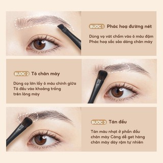Phấn Kẻ Chân Mày JUDYDOLL 3 Color Eyebrow Powder Mịn Lì Lên Màu Chuẩn Phẩy Sợi Tự Nhiên Chống Nước Lâu Trôi 2g