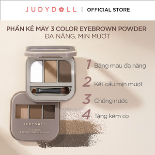 Phấn Kẻ Chân Mày JUDYDOLL 3 Color Eyebrow Powder Mịn Lì Lên Màu Chuẩn Phẩy Sợi Tự Nhiên Chống Nước Lâu Trôi 2g