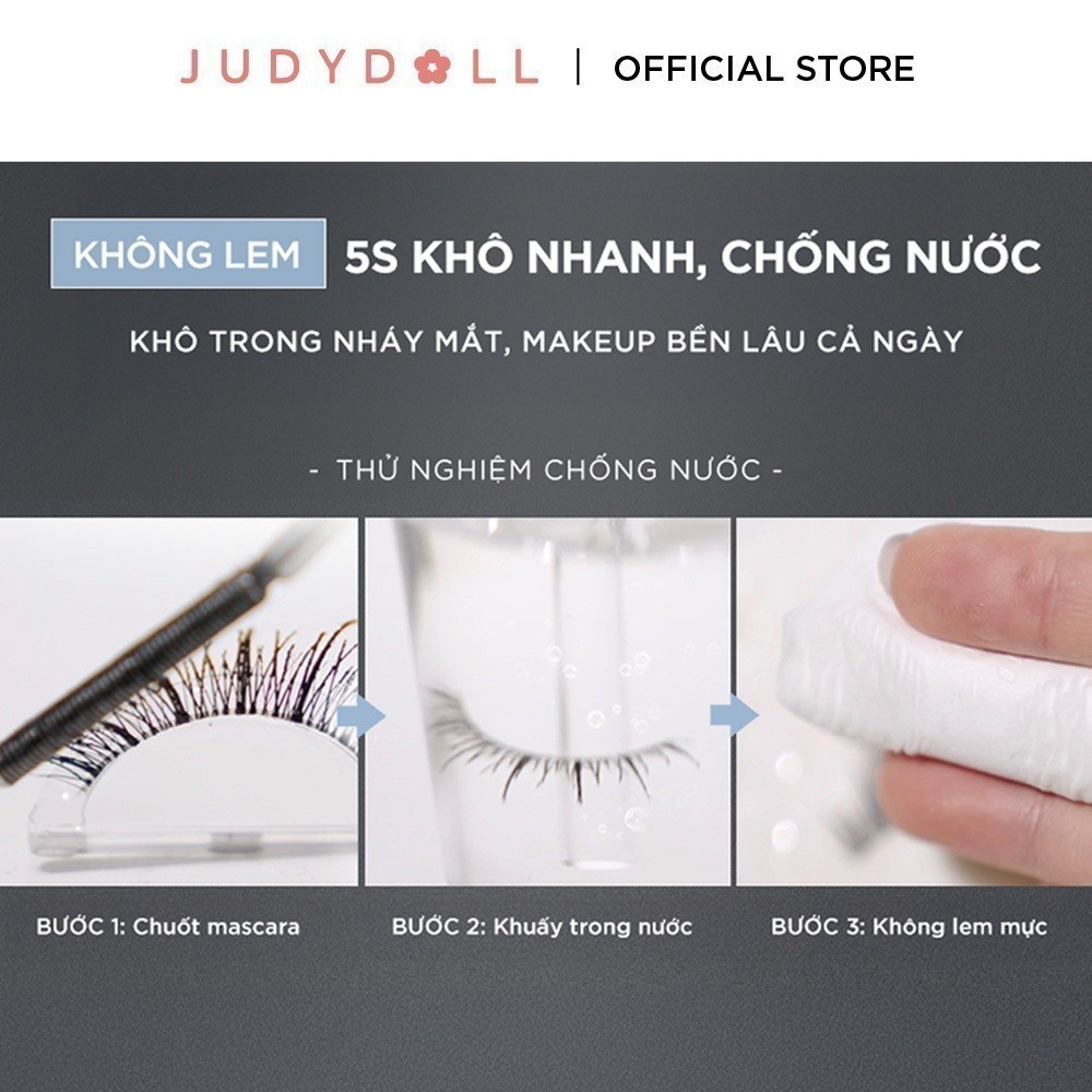 Mascara đầu sắt JUDYDOLL Iron Mascara Siêu tơi dài mi Giữ cong Lâu trôi Chống nước suốt 24h | BigBuy360 - bigbuy360.vn