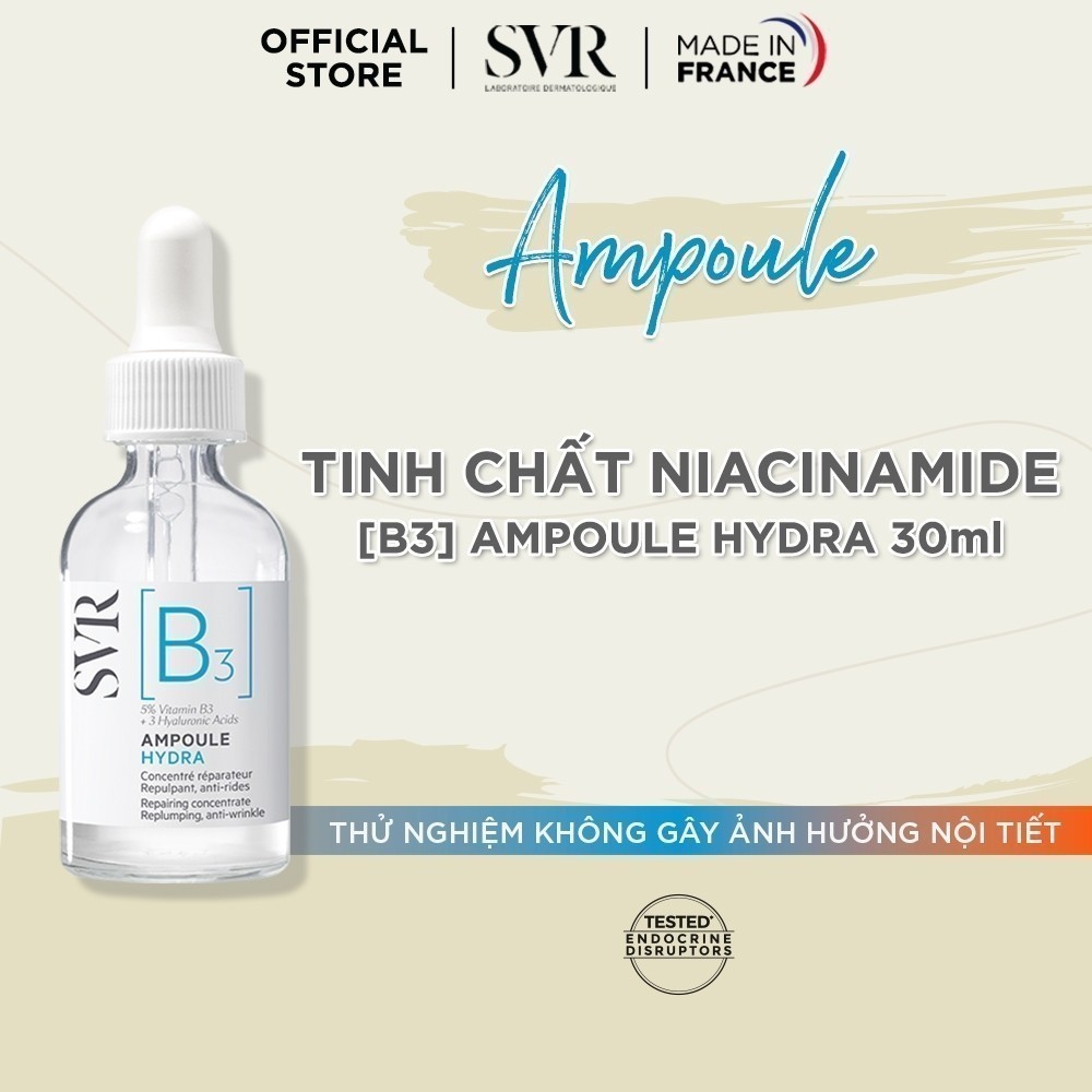 [HANNAH OLALA X SVR] Tinh chất dưỡng da, ngăn ngừa nếp nhăn, phục hồi da SVR [B3] Ampoule Hydra 30ml