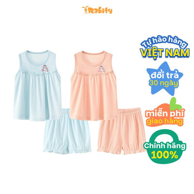  Đồ bộ thun gân sát nách quần bí Pony bé gái Rabity 960.038