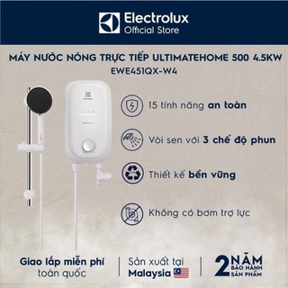  Free giao lắp - Máy nước nóng trực tiếp Electrolux EWE451QX-W4 - 3 chế độ vòi an toàn tiết kiệm điện 