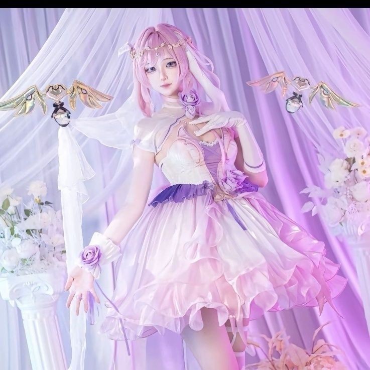 Nguyên Thần cos Sập xuống san hô cosplay Trang phục nữ Renlu Elysia, trang phục thơ mộng nhẹ nhàng