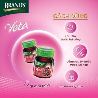Combo 3 Nước cốt berry cô đặc BRAND'S Veta (42 ml x 18 lọ)