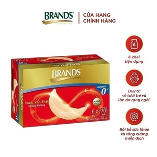  Nước yến thật BRAND'S Không Đường  70 ml x 6 lọ  