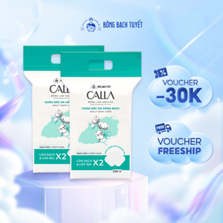 Combo 2 túi Bông tẩy trang làm sạch da Bông Bạch Tuyết Calla Sạch Sâu (250gr/túi)