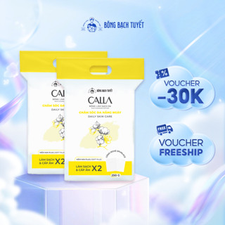 Combo 2 túi Bông làm sạch da Calla Mềm Mịn 250gr