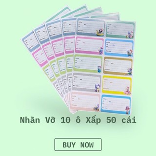 Nhãn Vở Ghi Tên Học Sinh