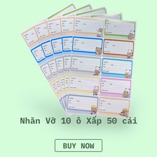 Nhãn Vở Ghi Tên Học Sinh