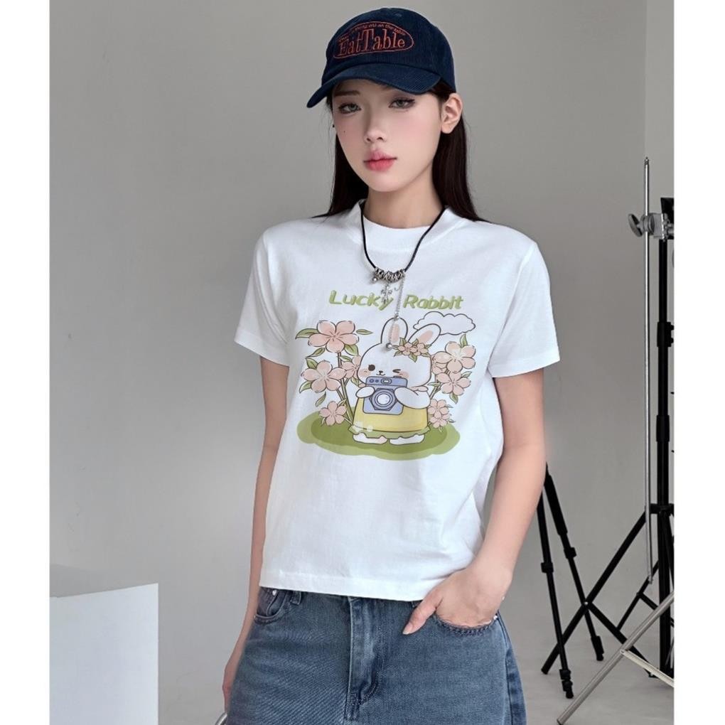 Áo Baby Tee TaiducStore In Hình Lucky Rabbit Xinh Xắn A51073