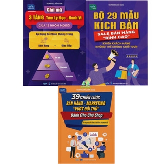 Sách - Bộ 29 mẫu kịch bản sale bán hàng đỉnh cao, Giải mã 3 tầng tâm lý học, 39 Chiến lược bán hàng