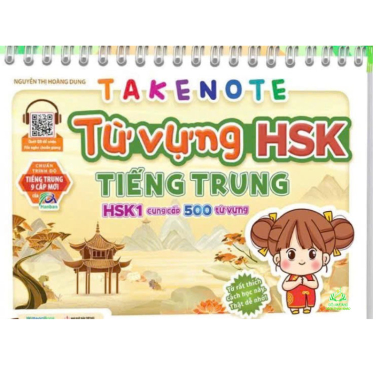 Sách - Takenote Từ vựng HSK 1 Tiếng Trung (cung cấp 500 từ vựng) - Chuẩn trình độ tiếng trung 9 cấp 