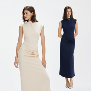  RECHIC Đầm dài Sinnyn dáng ôm body điểm nhấn phần hông hack dáng sang trọng 