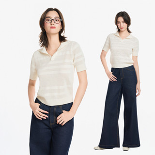 RECHIC Áo kiểu Shanti dáng vừa chất len long thỏ thoáng mát năng động trẻ trung thoải mái