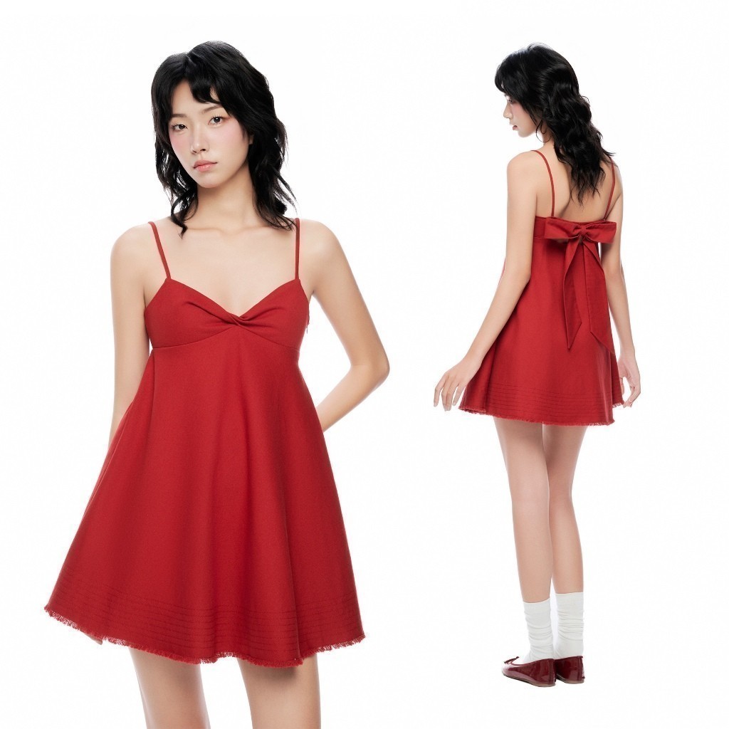 CARA Đầm babydoll ngắn nữ Topete dáng hai dây nữ tính