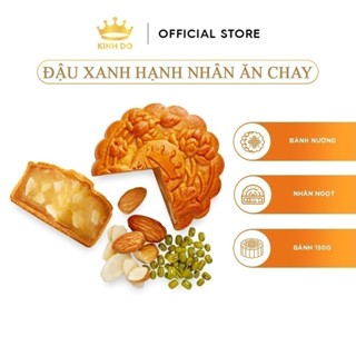 Bánh Trung Thu Kinh Đô - Bánh Nướng Nhân Ngọt Không Trứng 150G (Cốm Dừa/ Đậu Xanh Hạnh Nhân/ Hạt Sen/ Mè Đen Hạt Dưa)