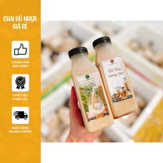 Set 50 chai nhựa VC 330ml nắp không varanty cao cấp đựng nước ép, trà sữa, sữa hạt
