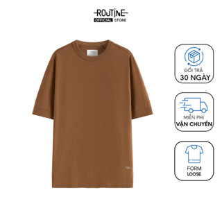  Áo Thun Tay Ngắn Nam Cắt Rã In Chữ Form Loose - Routine 10F24TSS005 
