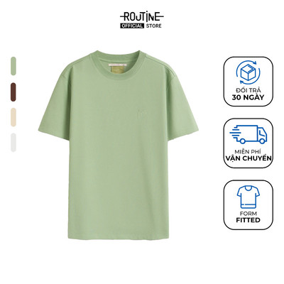 Áo Thun Tay Ngắn Vải S.Café Thêu Icon Form Fitted - Routine 10S25TSS006