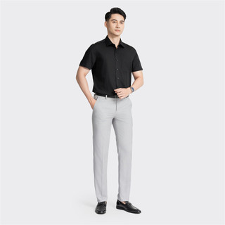 ÁO SƠ MI NGẮN TAY 𝐀𝐑𝐈𝐒𝐓𝐈𝐍𝐎 ASS151AZ MÀU ĐEN SOLID