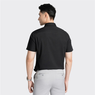 ÁO SƠ MI NGẮN TAY 𝐀𝐑𝐈𝐒𝐓𝐈𝐍𝐎 ASS151AZ MÀU ĐEN SOLID