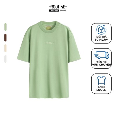 Áo Thun Tay Ngắn Vải S.Café Thêu Icon Form Loose - Routine 10S25TSS008