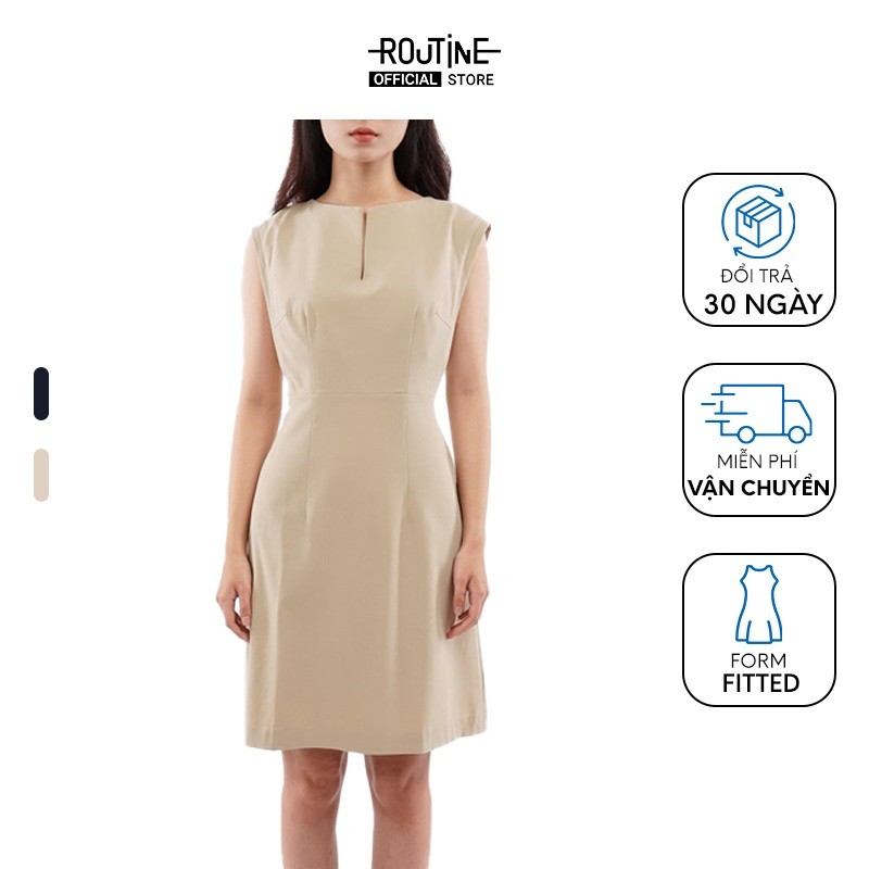 Đầm Nữ Mini Sát Nách Cổ Thuyền Form Fitted - Routine 10F21DREW033