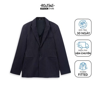 Áo Vest Blazer Nam Kẻ Sọc Dọc Form Fitted - Routine 10F22VES006