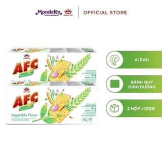 [Livestream] - Bánh Cracker Dinh Dưỡng AFC Vị Rau/Lúa Mì/Gà Sả Tắc, Combo 2 Hộp X 172G (Bao Bì Giao Ngẫu Nhiên)