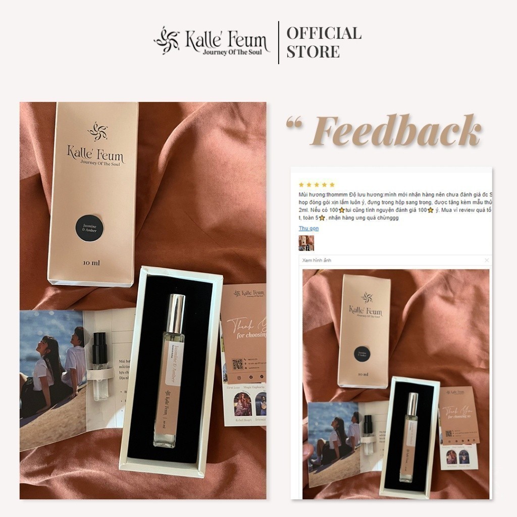 Tinh Dầu Nước Hoa Nữ JASMINE & AMBER Mùi Hương Thanh Lịch, Ngọt Ngào Dạng Xịt | Kalle' Feum | BigBuy360 - bigbuy360.vn