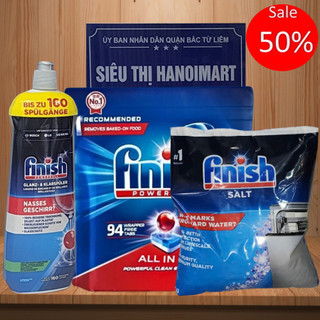 viên rửa bát Finish Quantum Ultimate Plus 85 V, 64 viên rửa bát finish cao cấp all in 1 100V
