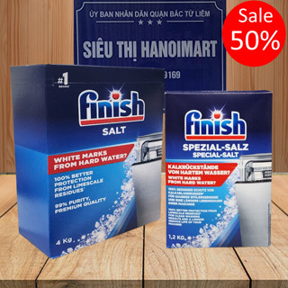  Muối rửa bát Finish Đức EU 4kg 1,2kg spezial salt muối finish 1.2kg làm mềm nước cho máy rửa bát chén 