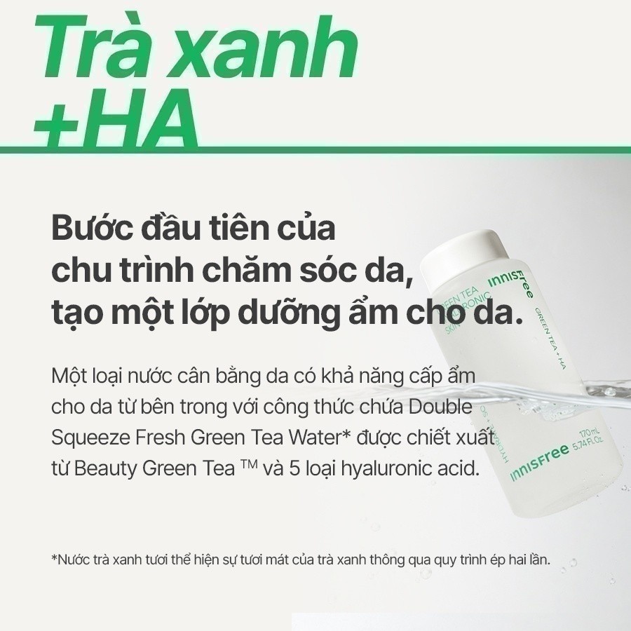 Nước cân bằng trà xanh INNISFREE Green Tea Hyaluronic Skin 170ml | BigBuy360 - bigbuy360.vn