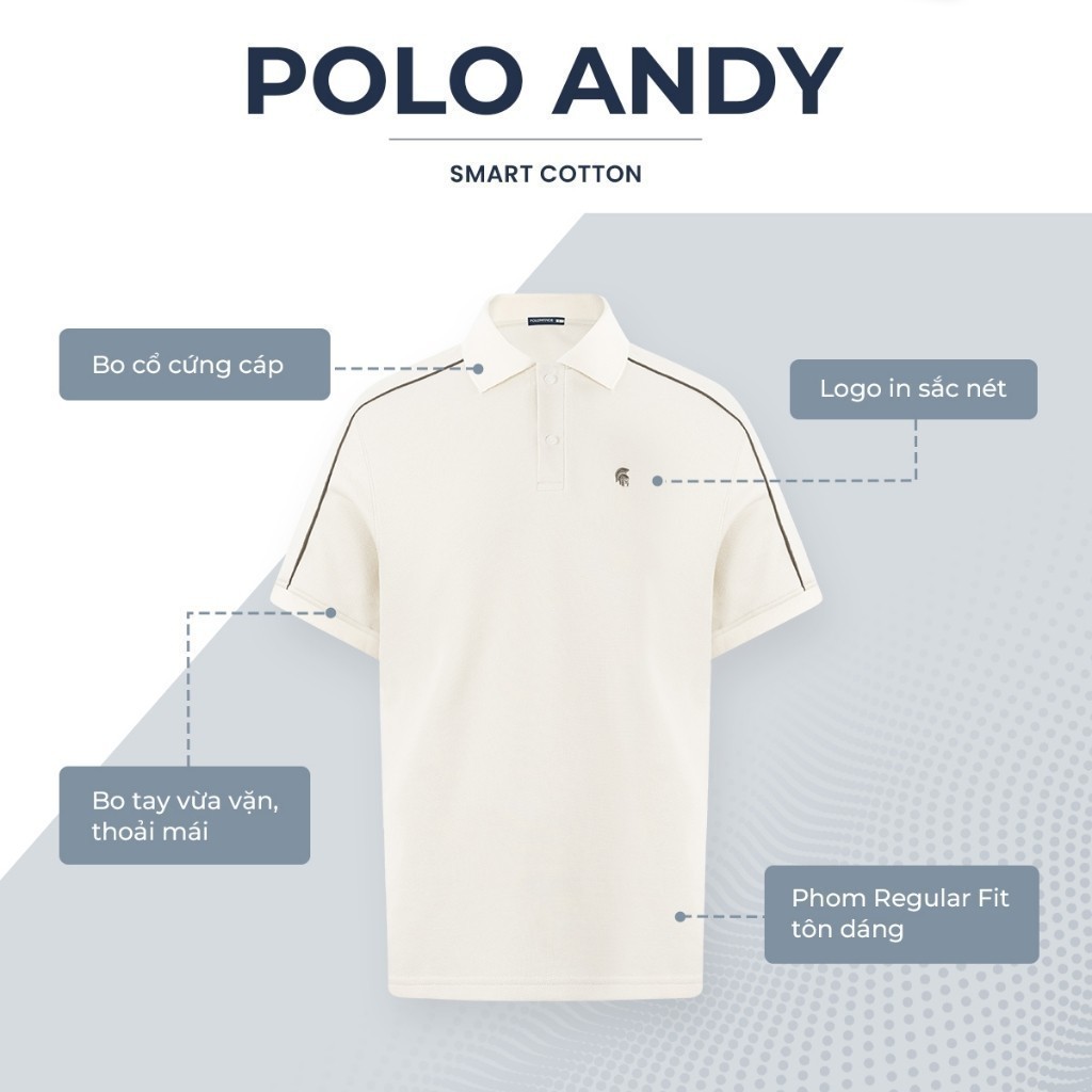 Áo polo nam cao cấp ANDY, BST TỪ NHÀ RA PHỐ, vải cá sấu cotton interlock, thanh lịch, sang trọng - P | BigBuy360 - bigbuy360.vn