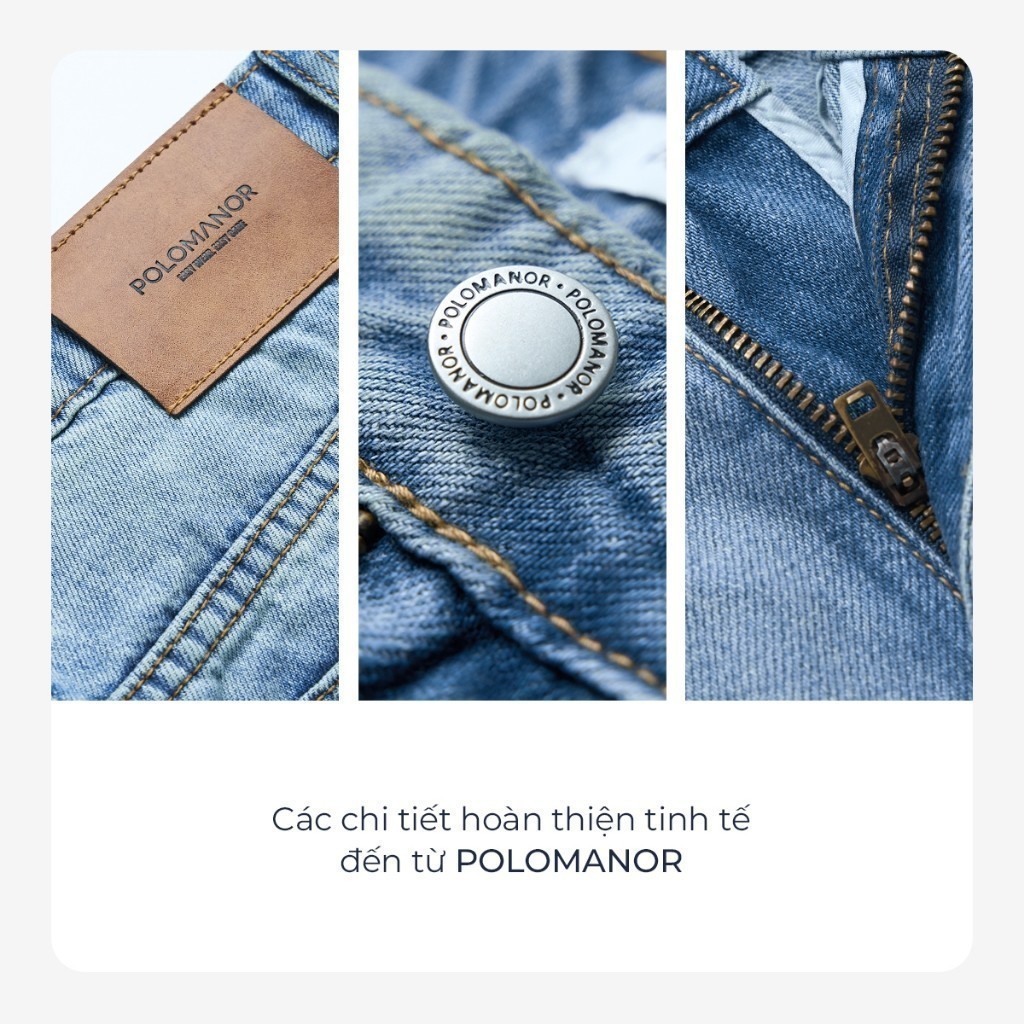 [BEST SELLER] Quần jean nam ống rộng POLOMANOR, BST THE REAL JEANS, form Straight thoải mái, dễ mặc dễ phối | BigBuy360 - bigbuy360.vn