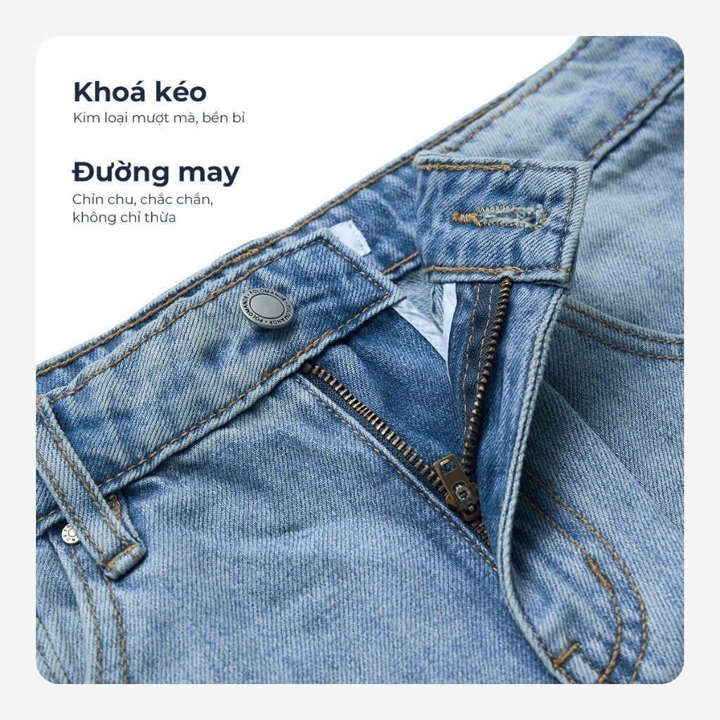 [BEST SELLER] Quần jean nam ống rộng POLOMANOR, BST THE REAL JEANS, form Straight thoải mái, dễ mặc dễ phối | BigBuy360 - bigbuy360.vn