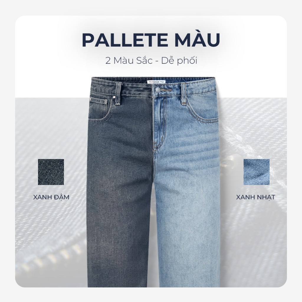 [BEST SELLER] Quần jean nam ống rộng POLOMANOR, BST THE REAL JEANS, form Straight thoải mái, dễ mặc dễ phối | BigBuy360 - bigbuy360.vn