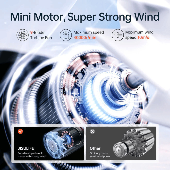 Quạt Cầm Tay Mini JISULIFE Life 9 3600/5000mAh, 5 Cấp Độ Gió, Sử Dụng Đến 12 Giờ, Bảo Hành 12 Tháng | BigBuy360 - bigbuy360.vn