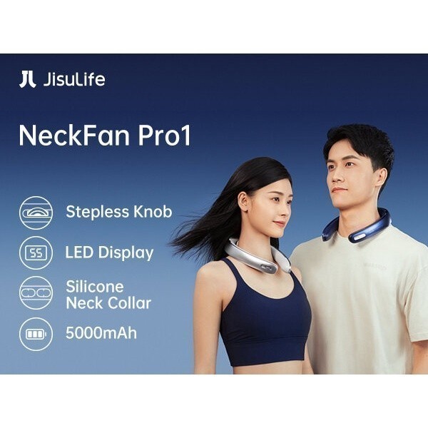 Quạt Đeo Cổ Cao Cấp JISULIFE Pro1 Làm Mát 360 Độ | LED Hiển Thị 100 Cấp Gió | Sử Dụng Đến 13H | Bảo Hành Chính Hãng 12Th | BigBuy360 - bigbuy360.vn
