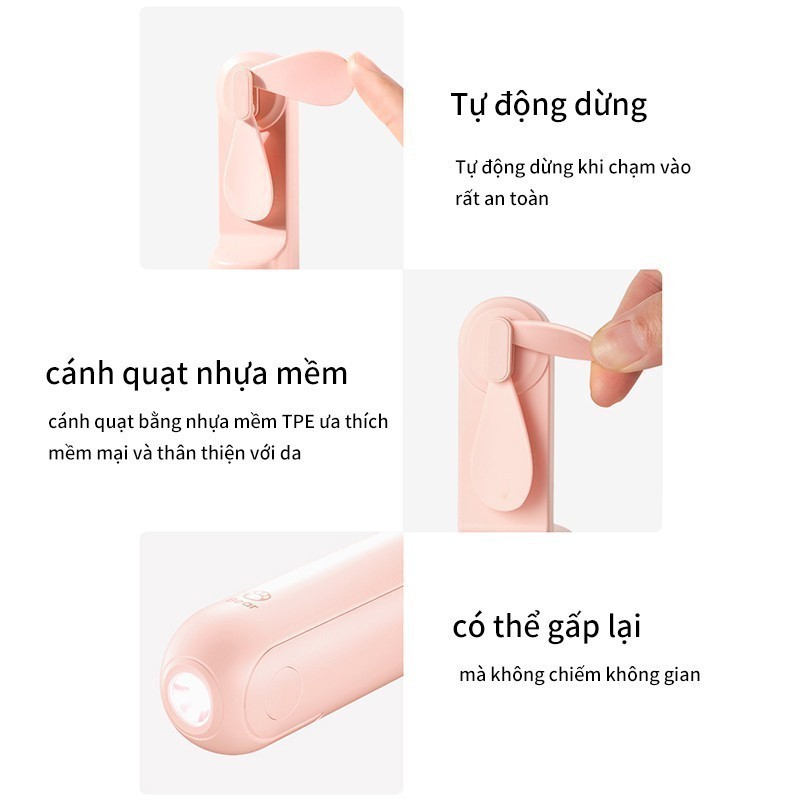 Quạt Cầm Tay 3 in 1 JISULIFE F8X Plus 4500mAh Tích Hợp Sạc Dự Phòng - Đèn Pin Siêu Sáng Bảo Hành 12 tháng | BigBuy360 - bigbuy360.vn