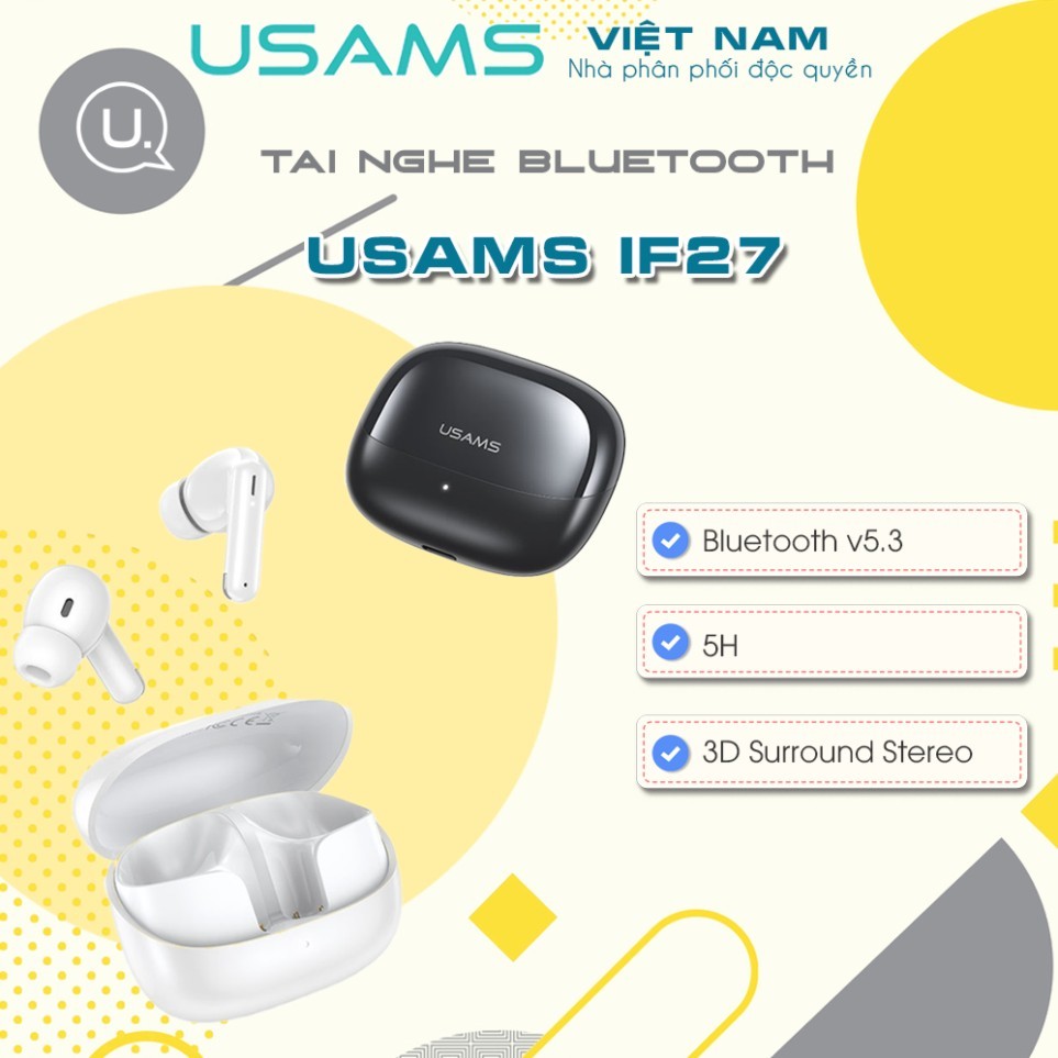 Tai Nghe Bluetooth USAMS IF27 Wireless Inear Earphone