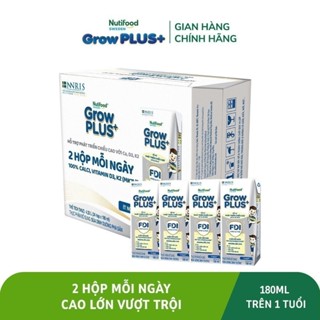 Thùng 24 hộp Sữa Bột Pha Sẵn Nutifood Sweden GrowPLUS+ Cao lớn vượt trội 24 hộp 180 ml 