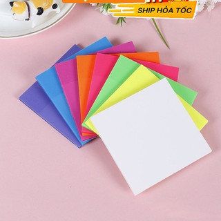 Giấy note trong suốt có màu NO25 tập ghi chú chống nước có thể viết chữ lưu ý có keo dính nhẹ